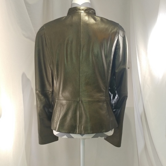 Worth. Metallic Leather Jacket - Picture 3 of 8